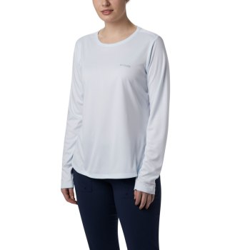 Columbia PFG Zero Long Sleeve, Sudaderas Blancos Para Mujer | 592071-PCN